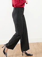 Hannah Pinstripe Wide Trouser