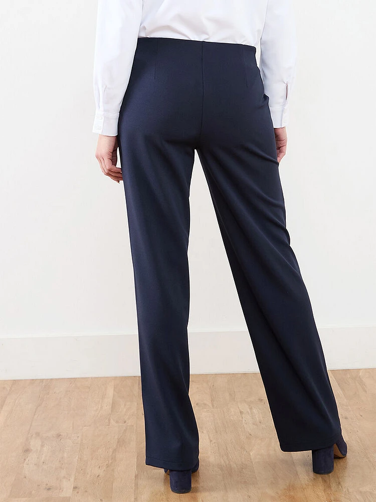 Trisha Scuba Crepe Wide Leg Pants