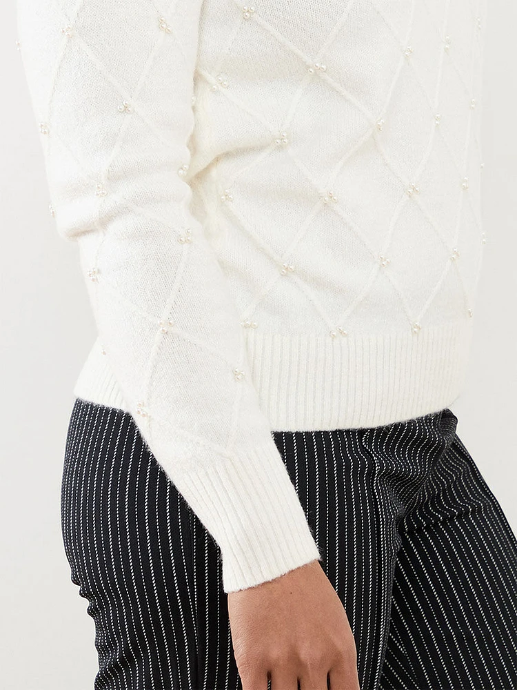 Petite Pearl Detail Sweater