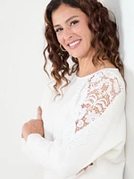 Lace & Rhinestone Sweater