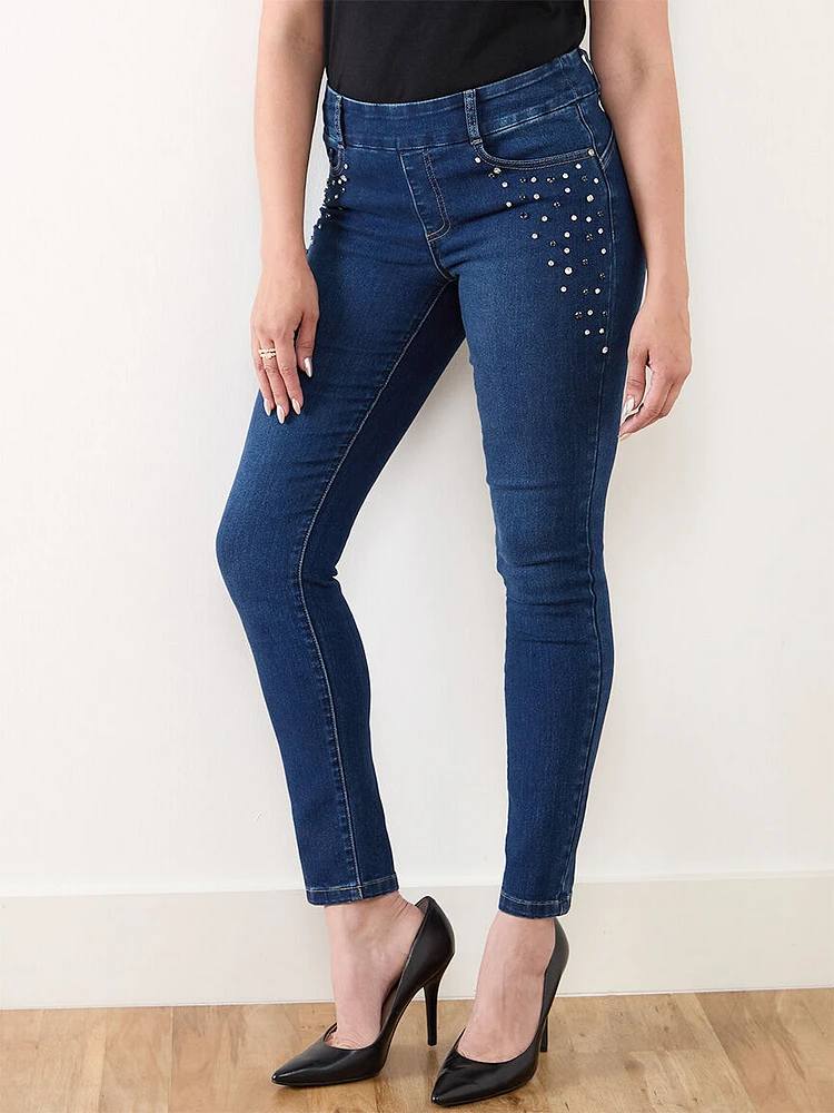 Blake Pull-On Rhinestone Jean