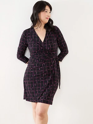 Luxe Stretch Wrap Dress