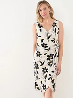 Floral Wrap Dress with Side Knot