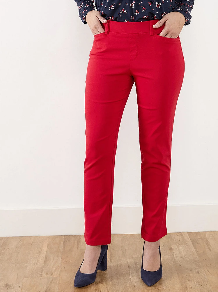 Emily Red Slim Leg Pants