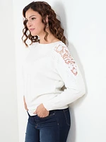 Lace & Rhinestone Sweater