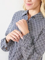 Relaxed Fit Button Front Crepe Blouse