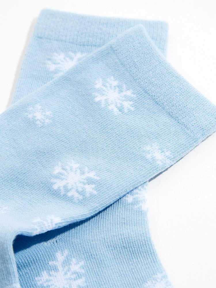 Snowflake Crew Socks