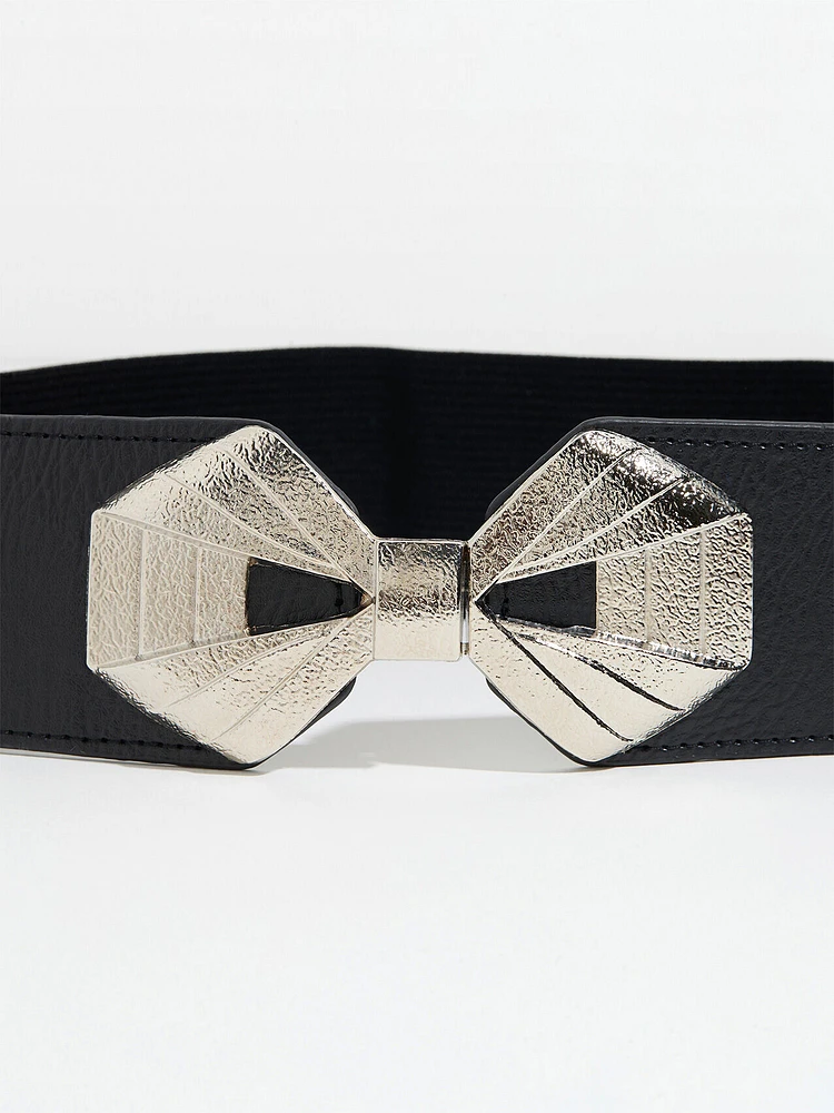 Stretch Belt with Metal Bow