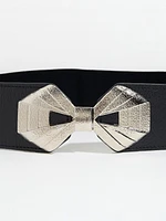 Stretch Belt with Metal Bow