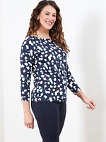 3/4 Sleeve Cotton-Blend Top