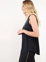 Sleeveless Embellished Relax Fit Top