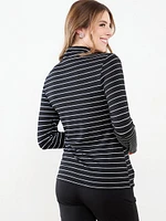 Stretch Jersey Turtleneck Top