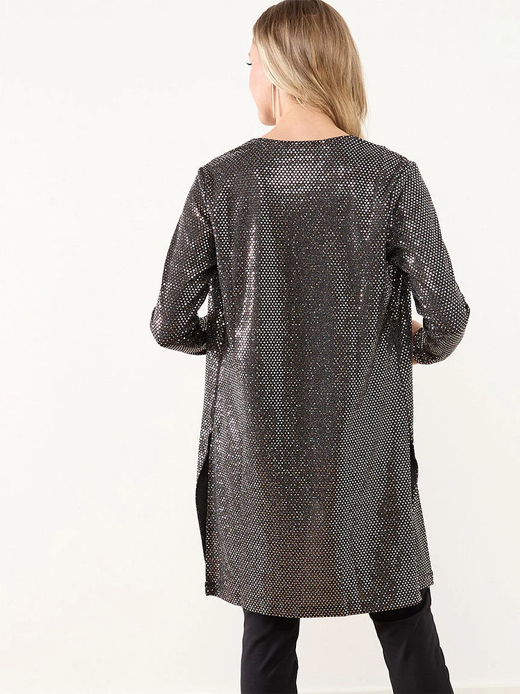 Long Sleeve Sequin Topper