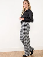 Tonia Houndstooth Wide Leg Pant