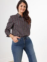 Petite Collared Button-Up Shirt