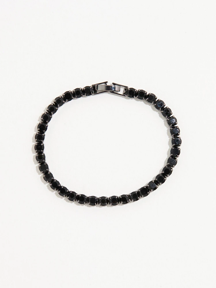 Black Crystal Tennis Bracelet