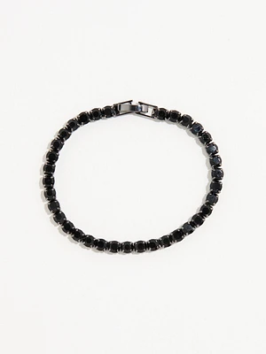 Black Crystal Tennis Bracelet