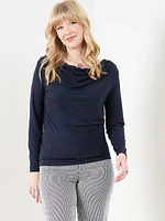 Long Sleeve Cowl Neck Top