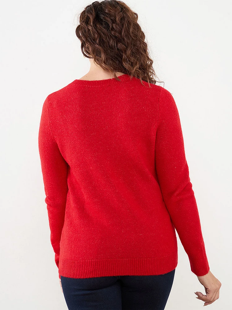 Holiday Sequin Pullover Sweater