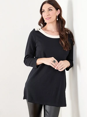 Boat Neck Tunic Top