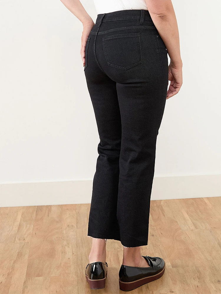 Olivia Black Wash Straight Ankle Jean