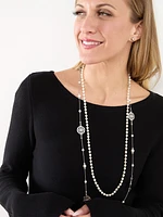 Double Layer Long Pearl Necklace