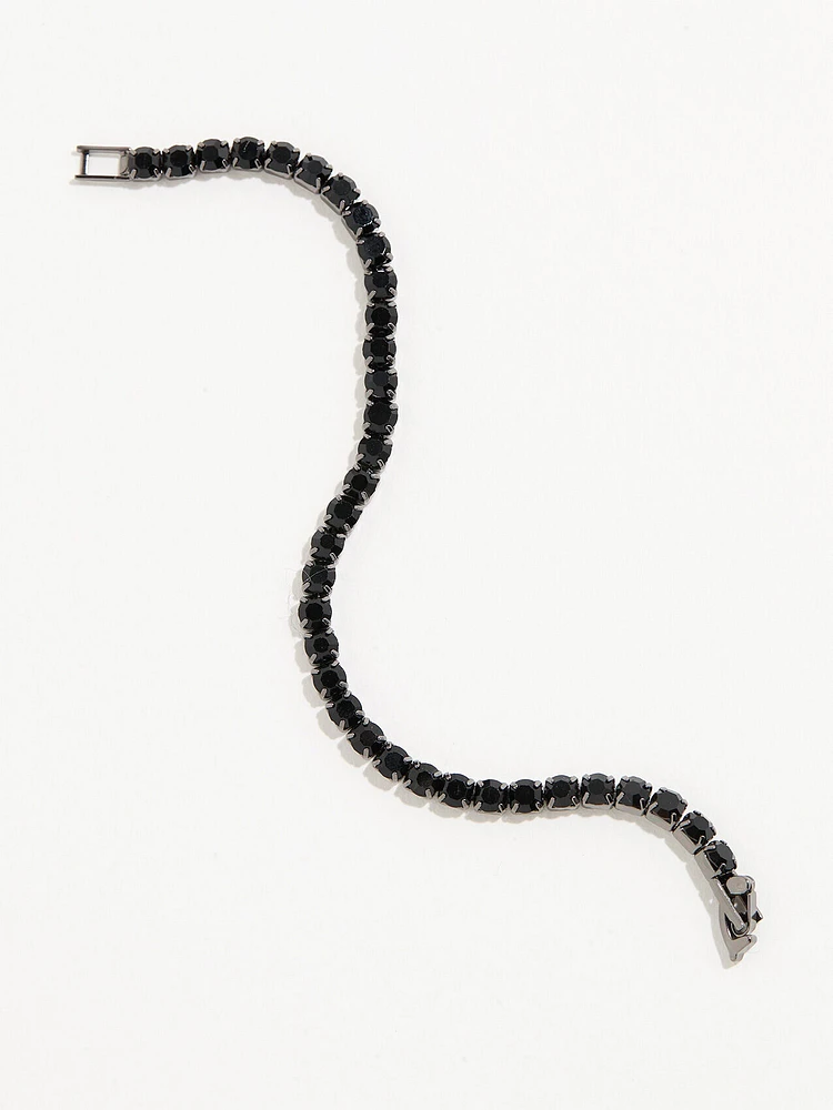 Black Crystal Tennis Bracelet