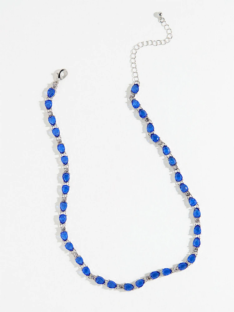 Short Navy Crystal Necklace