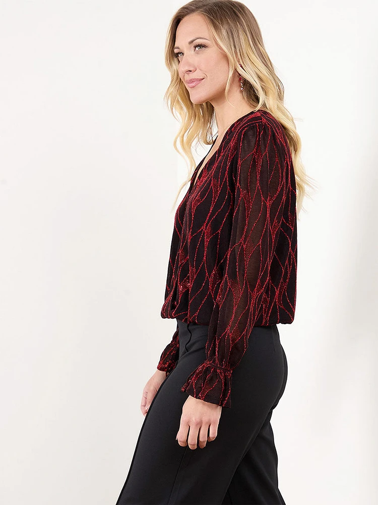 Crossover Sparkle Blouse