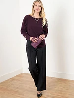 Lightweight Knit Top with Button Detail