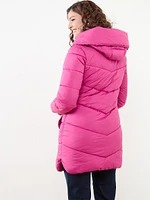 Shawl Collar Hood Vegan Down Coat