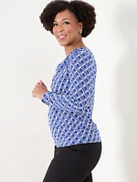 Petite Soft Stretch Cowl Neck Top