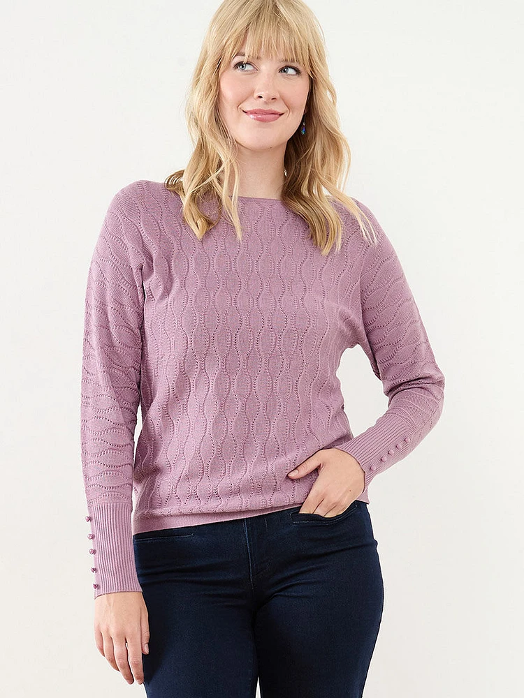 Long Sleeve Boatneck Pullover Sweater