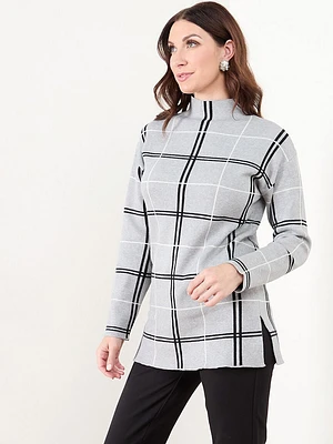 Mock Neck Tunic Sweater