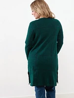 Petite Long Sleeve Open Front Cardigan