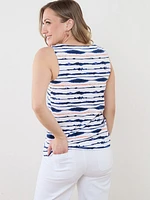 Sleeveless Boatneck Tee