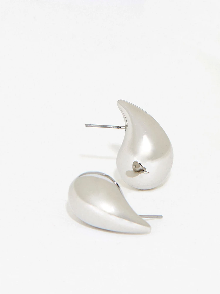 Silver Water Drop Earrings