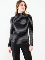 Stretch Jersey Turtleneck Top