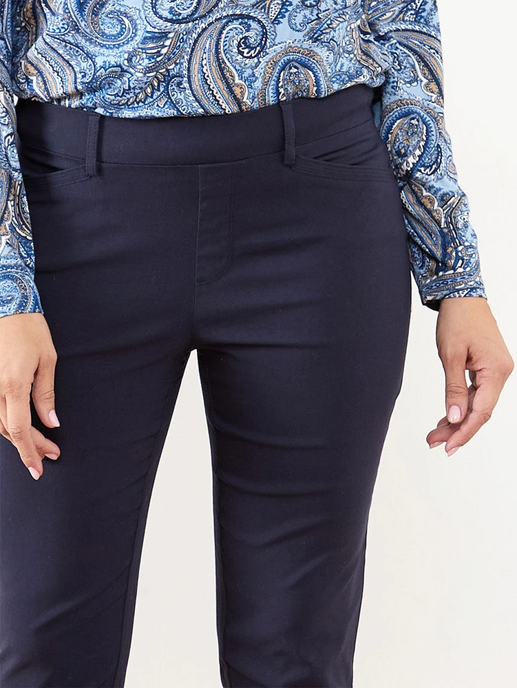 Emily Navy Slim Leg Pants