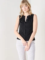 Sleeveless Stretch Crepe Top