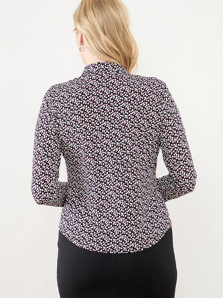 Long Sleeve Button Front Top