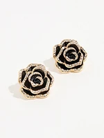 Black Rose Gold Earrings