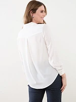 Relaxed Fit Button Front Blouse