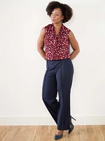 Trisha Scuba Crepe Wide Leg Pants