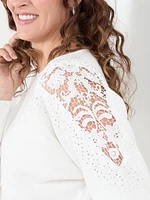 Lace & Rhinestone Sweater