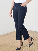 Leah Navy Straight Ankle Pant