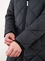 Diamond Quilted Vegan Down Coat