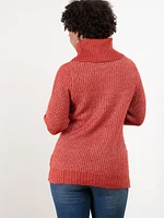 Petite Rib Knit Turtleneck Sweater