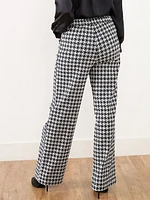 Tonia Houndstooth Wide Leg Pant