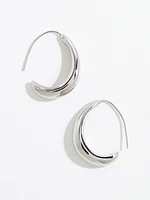 Silver Medium Sized Hoop Earrings